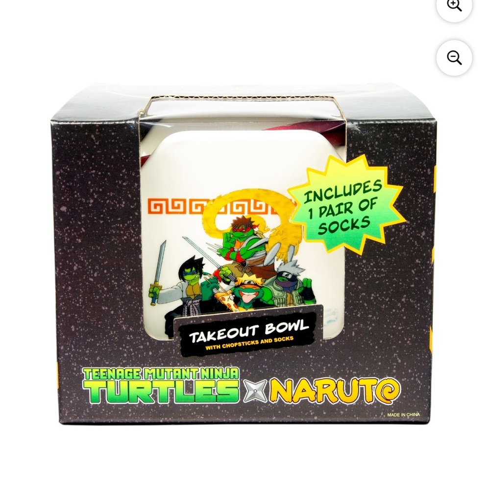 Teenage Mutant Ninja Turtles x Naruto Takeout Bowl Set with Socks